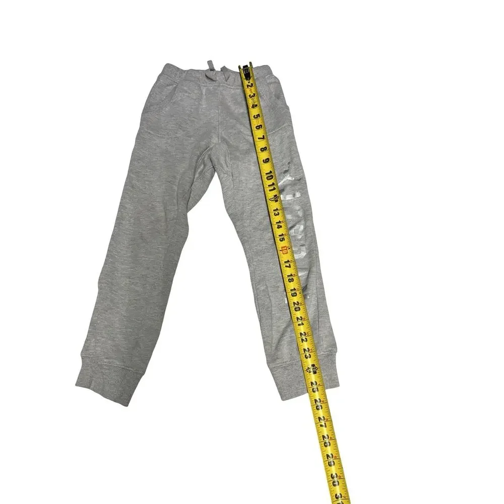 Jordan Kids Gray Fleece Jogger Sweatpants Size 6x Logo Athletic Pants